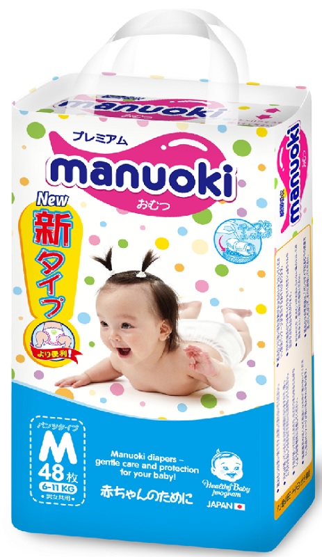 Трусики-подгузники для детей MANUOKI M48 ( 6-11 кг ) 48 шт