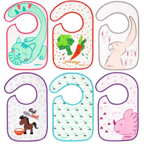 Нагрудник BABYONO 6м+ арт.832 Flavor Explorer 1 шт Слюнявчик цв.в асс.