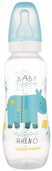 Бутылочка пластиковая CANPOL BABIES с уз/г Соска Силиконовая 330 мл Africa арт.59/205