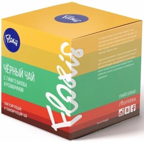 Floris Черный чай Гинкго билоба розмарин 50г кор.