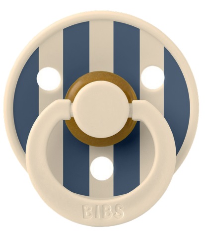 Пустышка латексная 6м+ Bibs Studio Pacifier Colour Block разм. 2 Ivory Steel Blue арт.20016280