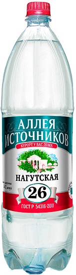 Нагутская Минеральная вода 1,5л стекло. Аллея Источников