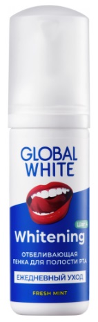 Пенка для полости рта GLOBAL WHITE Отбеливающая 50мл