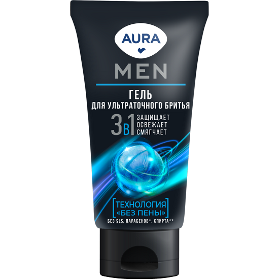 AURA Men гель для ультраточного бритья 150мл
