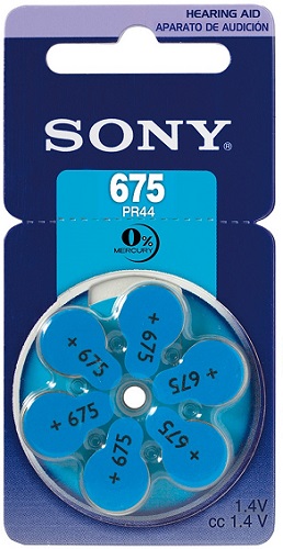 Батарейка SONY код 675 ( 6 шт ) ( PR44 ) 1,4V Т/Д (Упаковка)