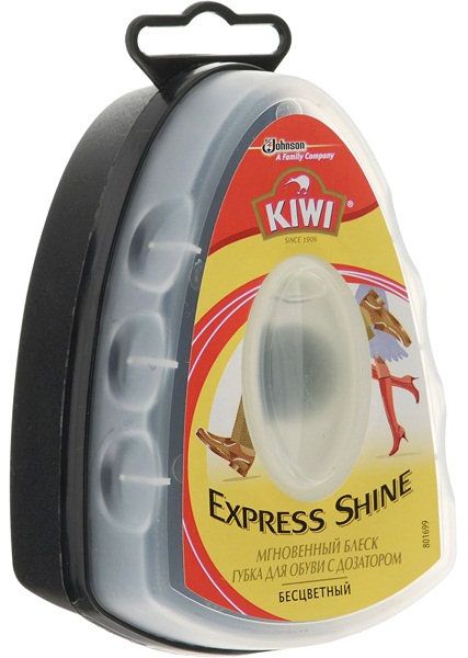 KIWI Экспресс Губка для обуви с дозатором Бесцветная 630732
