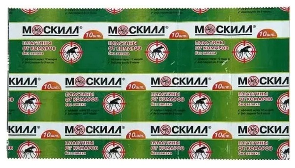 MOSKILL пластины от комаров 10шт Москилл