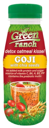 Green Ranch кисель овсяной с ягодами Годжи и семенами Чиа 250 г без молока