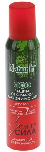 Репеллент Аэрозоль от Клещей Комаров Мошек и пр. GARDEX Naturin Супер Сила 150 мл