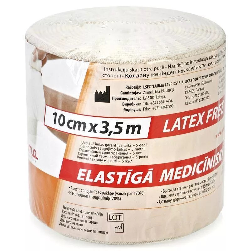 Бинт Эластичный 10см*3,5м LAUMA ЛАУМА