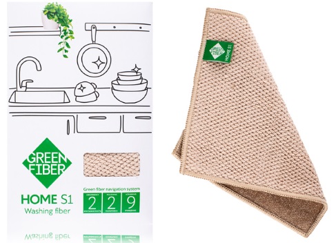 Home S1 - washing файбер для мытья посуды бежевый GreenWay 06005