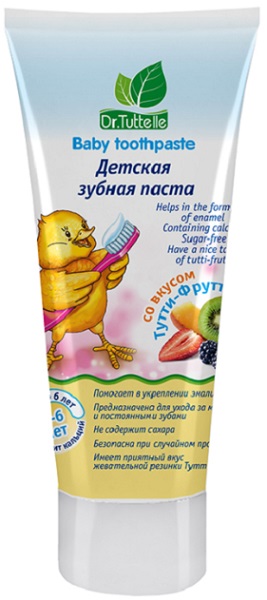 Dr TUTTELLE детская зубная паста со вкусом Тутти-фрутти 75 мл