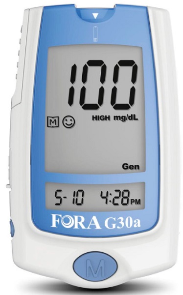 Глюкометр COMFORT PLUS Fora G30a контроль уровня глюкозы