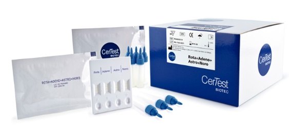 Иммунохроматографический экспресс тест CerTest Rotavirus-Adenovirus 