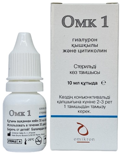 Омк 1 капли глазные 10 мл ( гиалуроновая кислота 0,2%, цитиколина мононатриевая соль )