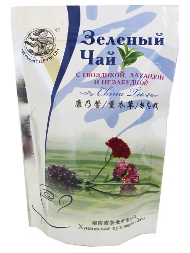 Black Dragon Чай зеленый гвоздика,лаванда незабудка 100г