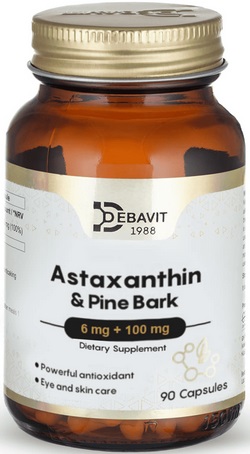 Astaxanthin & Pine bark №90капс. Дебавит Debavit  & Астаксантин и кора Сосны