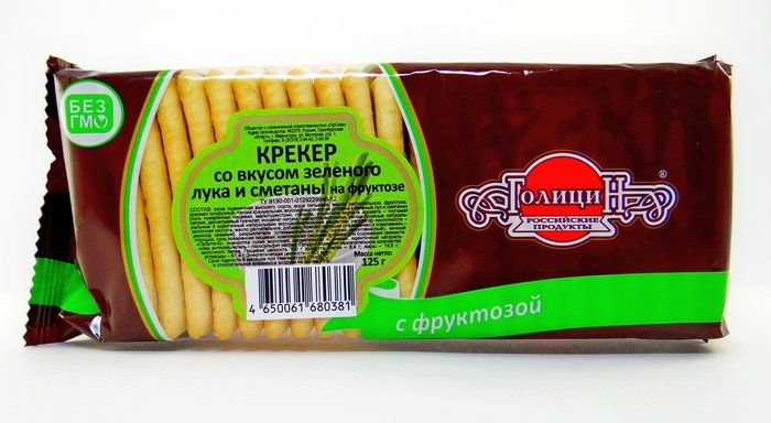 Голицин Печенье затяжное со вкусом зеленого лука и сметаны на фруктозе 170,0