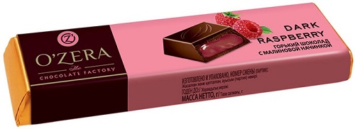 Ozera Dark Rasberrys Горький шоколад с малиновой начинкой 50г