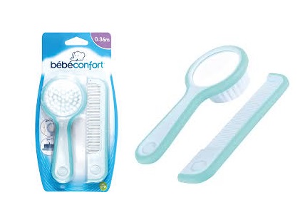 Щетка и Расческа Детская BEBECONFORT 0м+ (голубой)