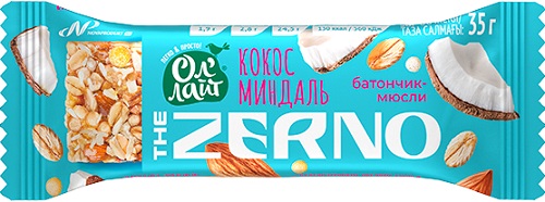 Ол лайт Zerno Батончик Мюсли Кокос-миндаль 35г