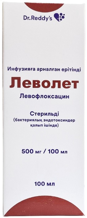 Леволет раствор 500 мг/100 мл №1 фл для инф. (левофлоксацин)