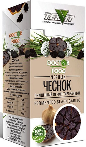 Doctor Food Чеснок черный очищенный фермент-й 70г  &