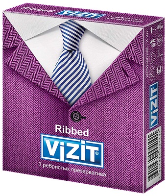 Презервативы VIZIT Ribbed 3 шт ребристые