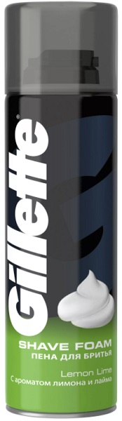 GILLETTE пена для бритья Lemon Lime 200 мл 81682559